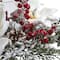 17" Frosted Magnolia & Berry Artificial Arrangement Candelabrum